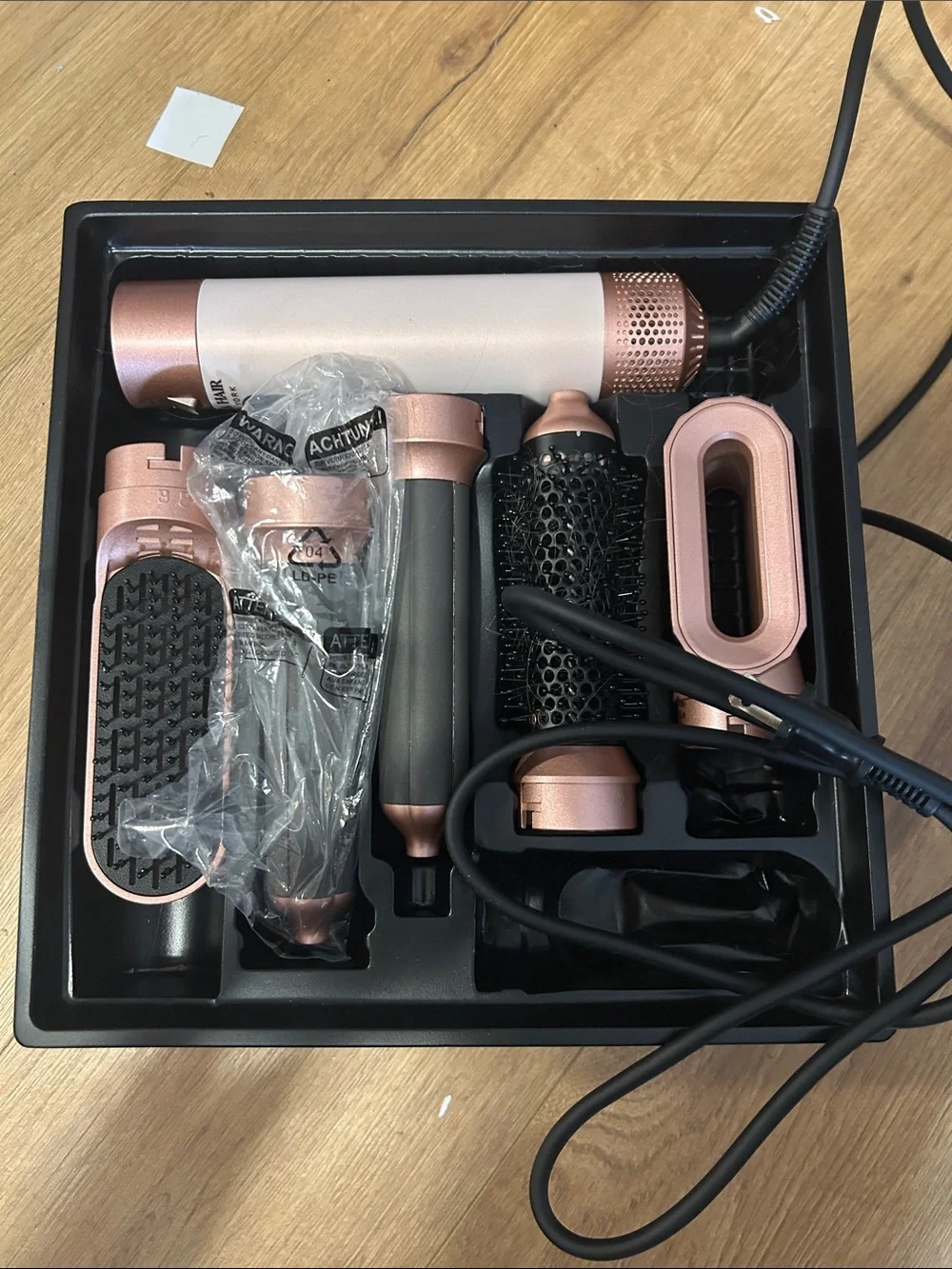 Rose Gold Hair Styling Set - Multi-Attachment Styler